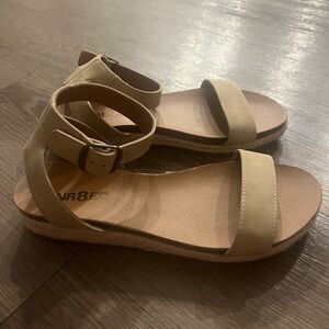 DSW Tan Ankle Strap Sandals